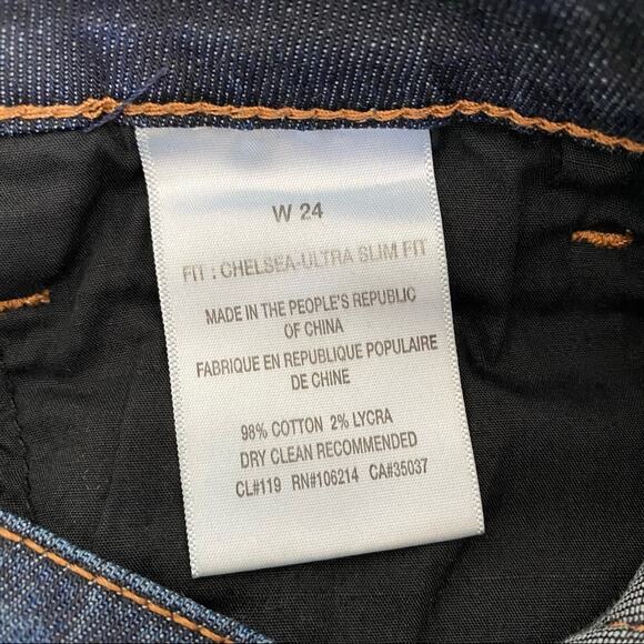 JOES JEANS Womens Chelsea Ultra Slim Fit Dark Wash Denim Jeans Waist Size 24 - Picture 8 of 8